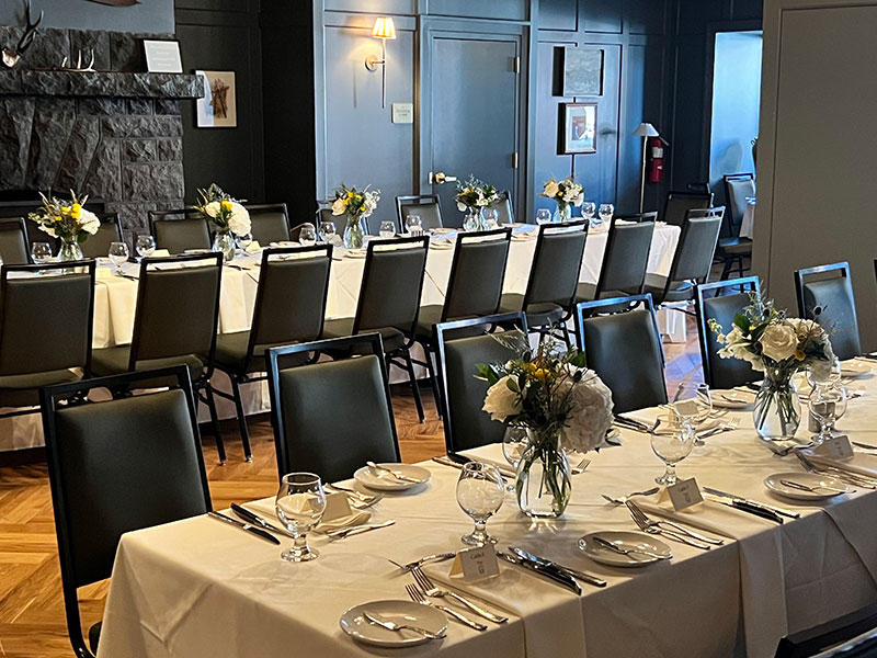 Adirondack Wedding Rehearsal Dinner Reception Table Flower Centerpieces